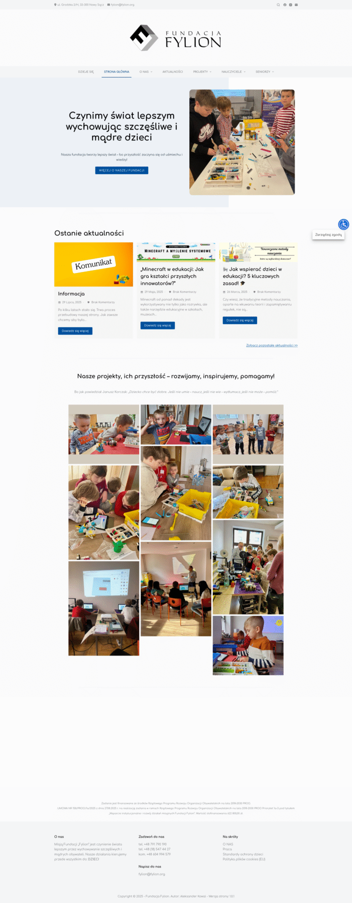 Strona internetowa – Fylion.org